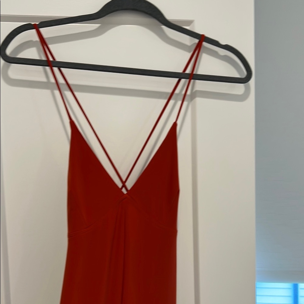 Norma Kamali Low Back Slip Jumpsuit in Cinnamon size small NWT